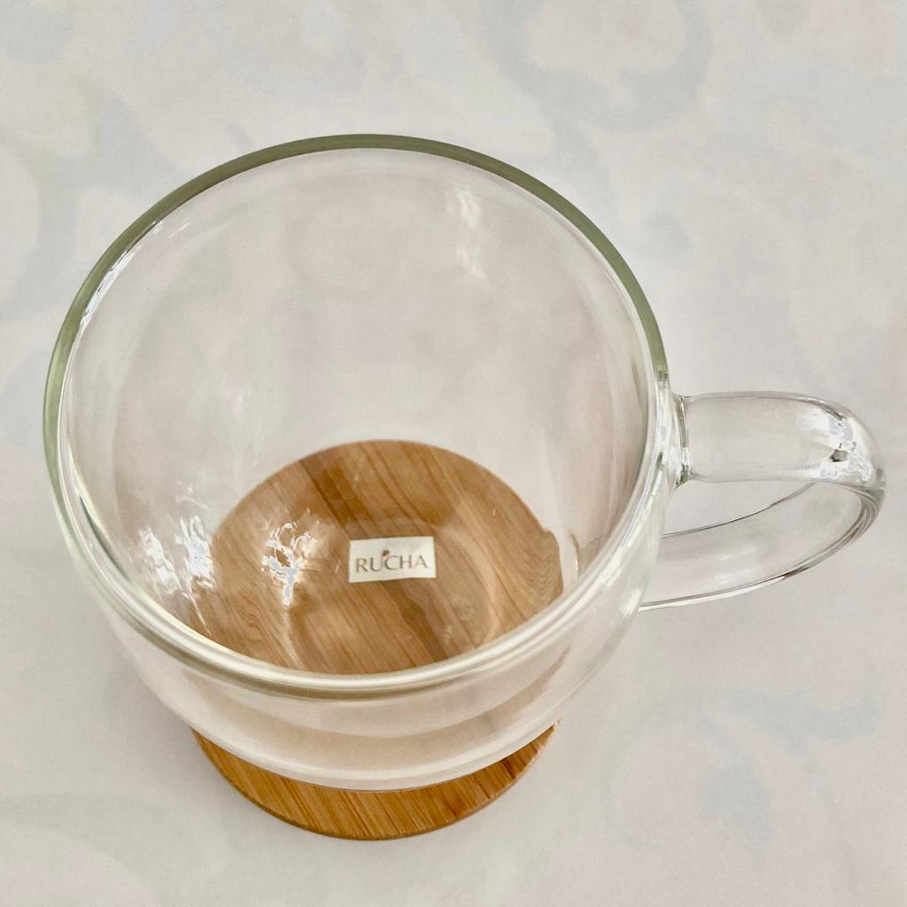 RUCHA Remedies Double Walled Insulated Mug with handle. Suitable for tea, coffee and other hot or cold beverages.